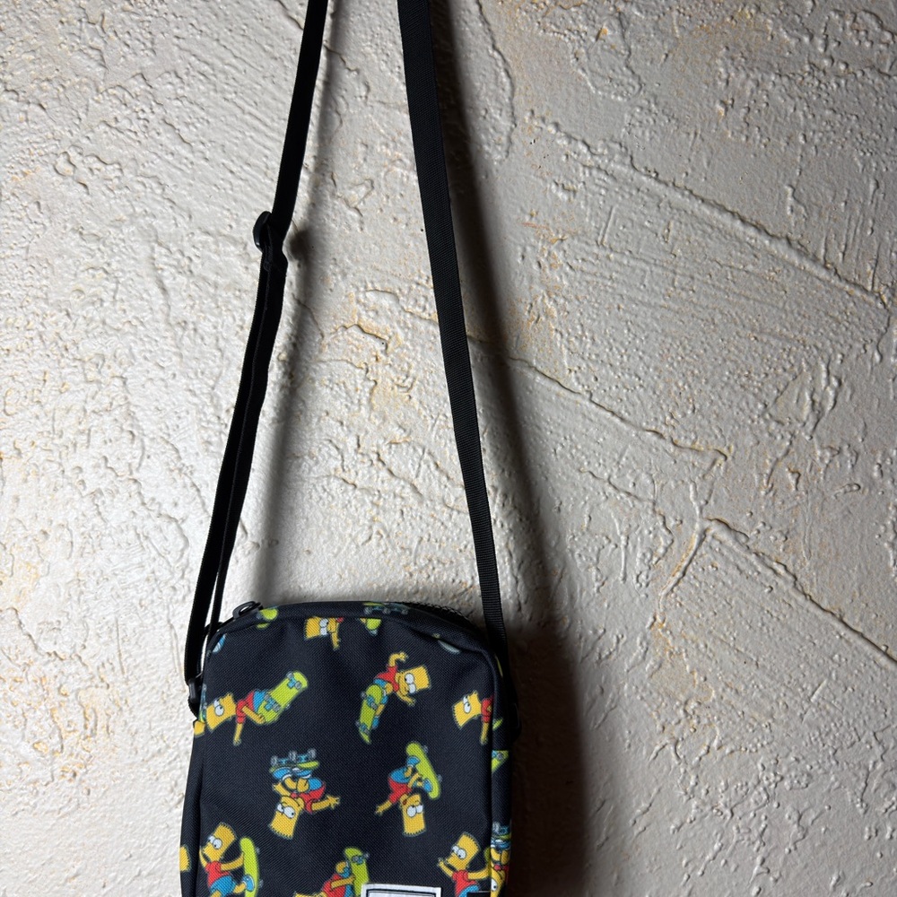 Herschel Supply Company Black Cartoon Messenger Bag